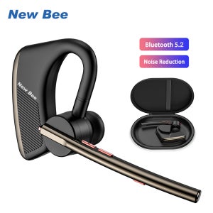 새로운 Bee M50 블루투스 헤드셋 무선 이어폰 이어폰 24시간 대화 시간 V5.2 듀얼 마이크가 장착된 헤드폰 CVC8.0 핸즈프리