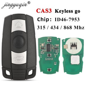 Jingyuqin 315/868MHz BMW 3/5 시리즈 CAS3 X5 X6 Z4 E70 자동차 ID46 Pcf7953 컴포트 액세스 핸즈프리 용 Keyless-Go 원격 스마트