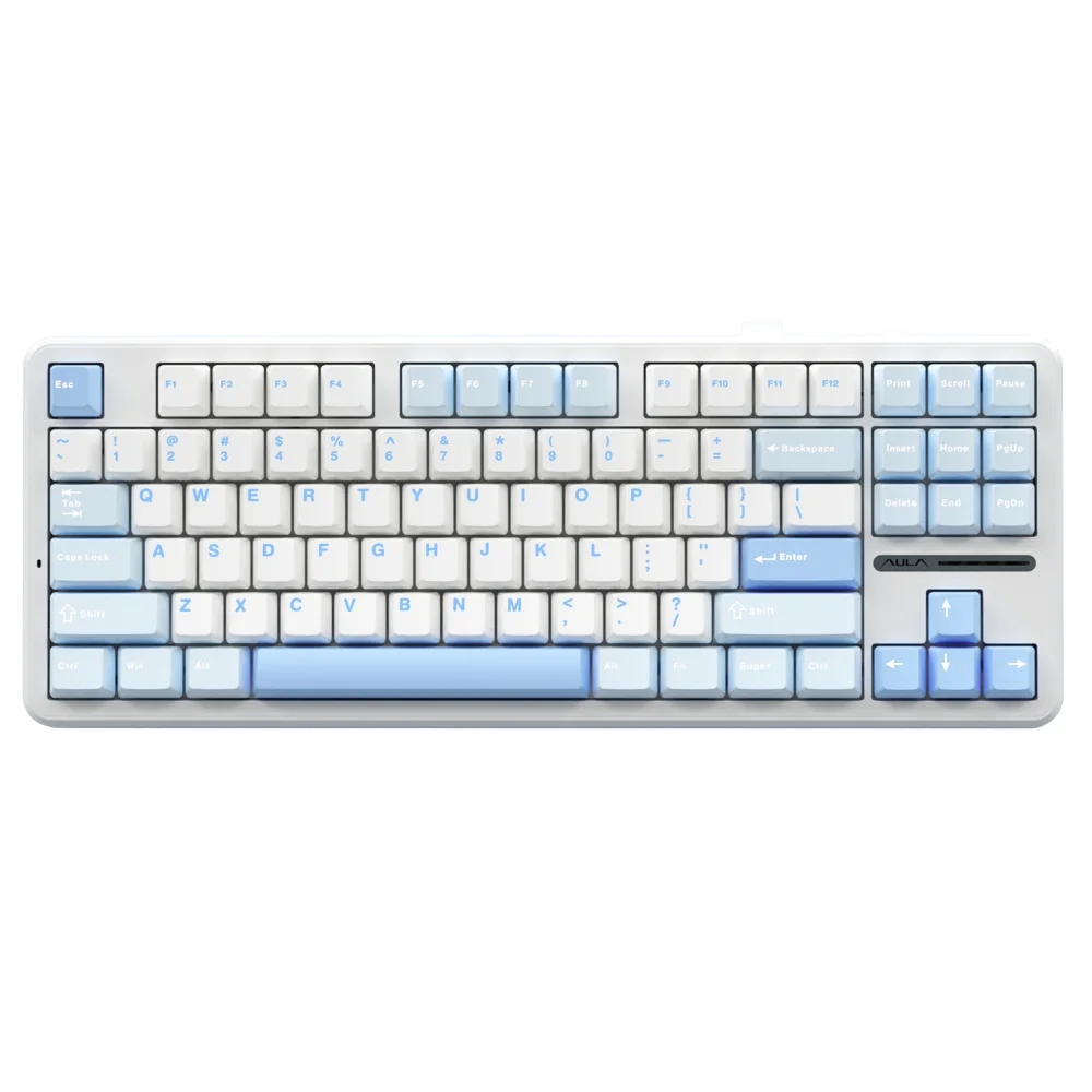 AULA F87 Pro 가스켓 게임용 기계식 키보드 75% TKL 레이아웃 무선 핫 스왑 RGB 맞춤형 Bluetooth 키보드 2024 새로운 색상 대표 이미지