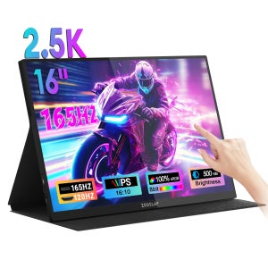 ZEUSLAP P16KT PRO 16인치 165Hz 휴대용 모니터 2.5K 500니트 터치스크린 100% sRGB 디스플레이 게이밍 노트북 PS5 Xbox PC용