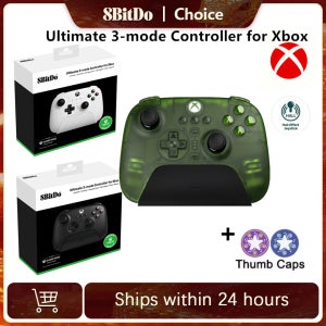 8BitDo 블루투스 게임패드 Xbox 호환 Xbox 시리즈 X용 궁극의 3모드 컨트롤러 | S, Xbox One, Windows, Apple, Android