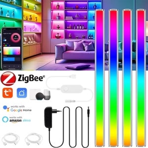 DC12V RGB 컬러 언더 캐비닛 조명 Zigbee3.0 스마트 LED 컨트롤러 디밍 가능 옷장 야간 램프 침실 주방 장식용 알렉사 지원
