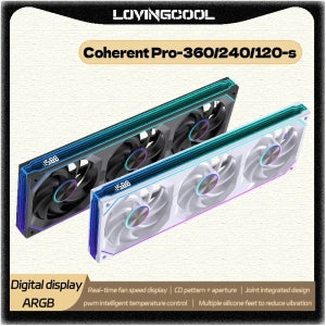 러빙쿨 코히어런트 프로-360/240/120 ARGB 디지털 디스플레이 PC 팬 컴퓨터 케이스 시암즈 빌딩 블록 팬 통합