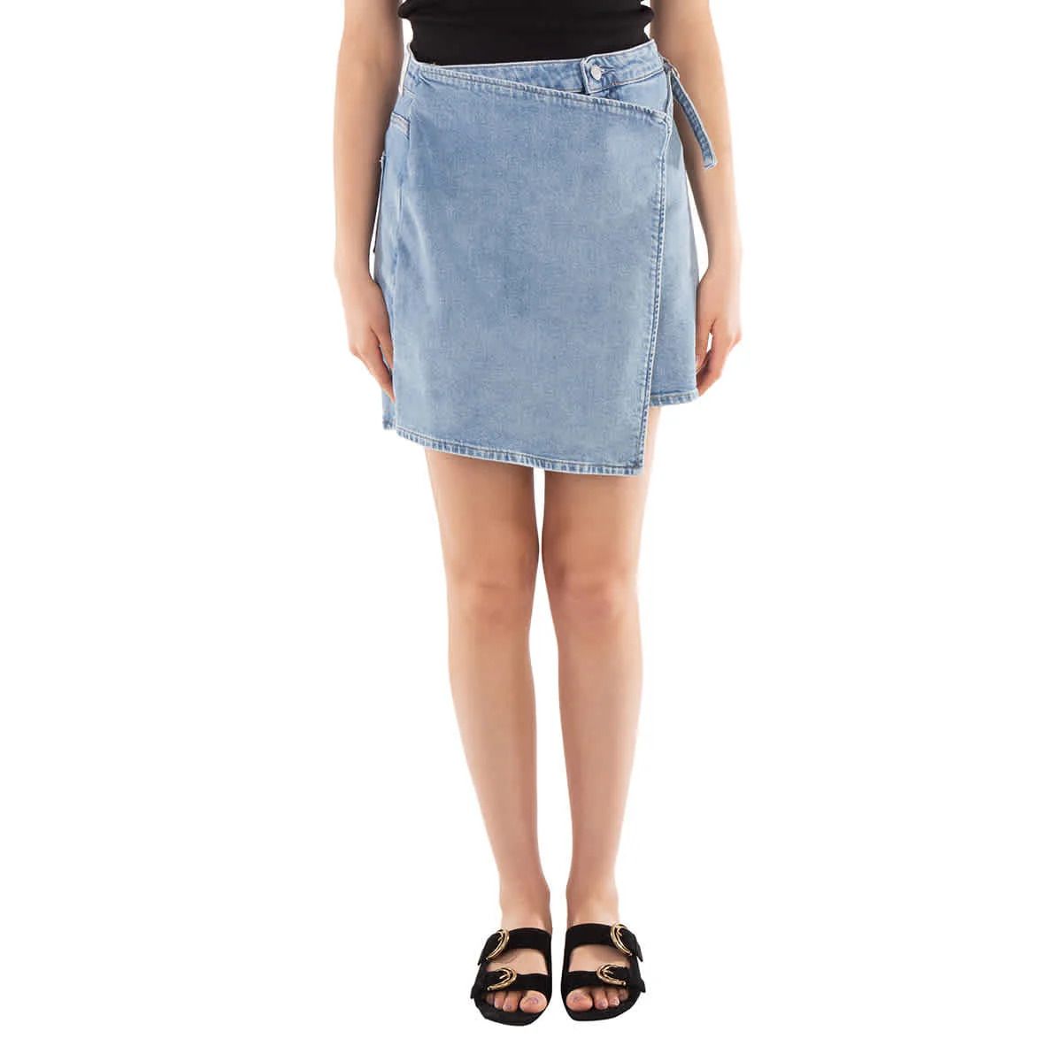 캘빈클라인 데님 A라인 랩 스커트 에이라인 denim a line wrap skirt 8640314933308 156261825
