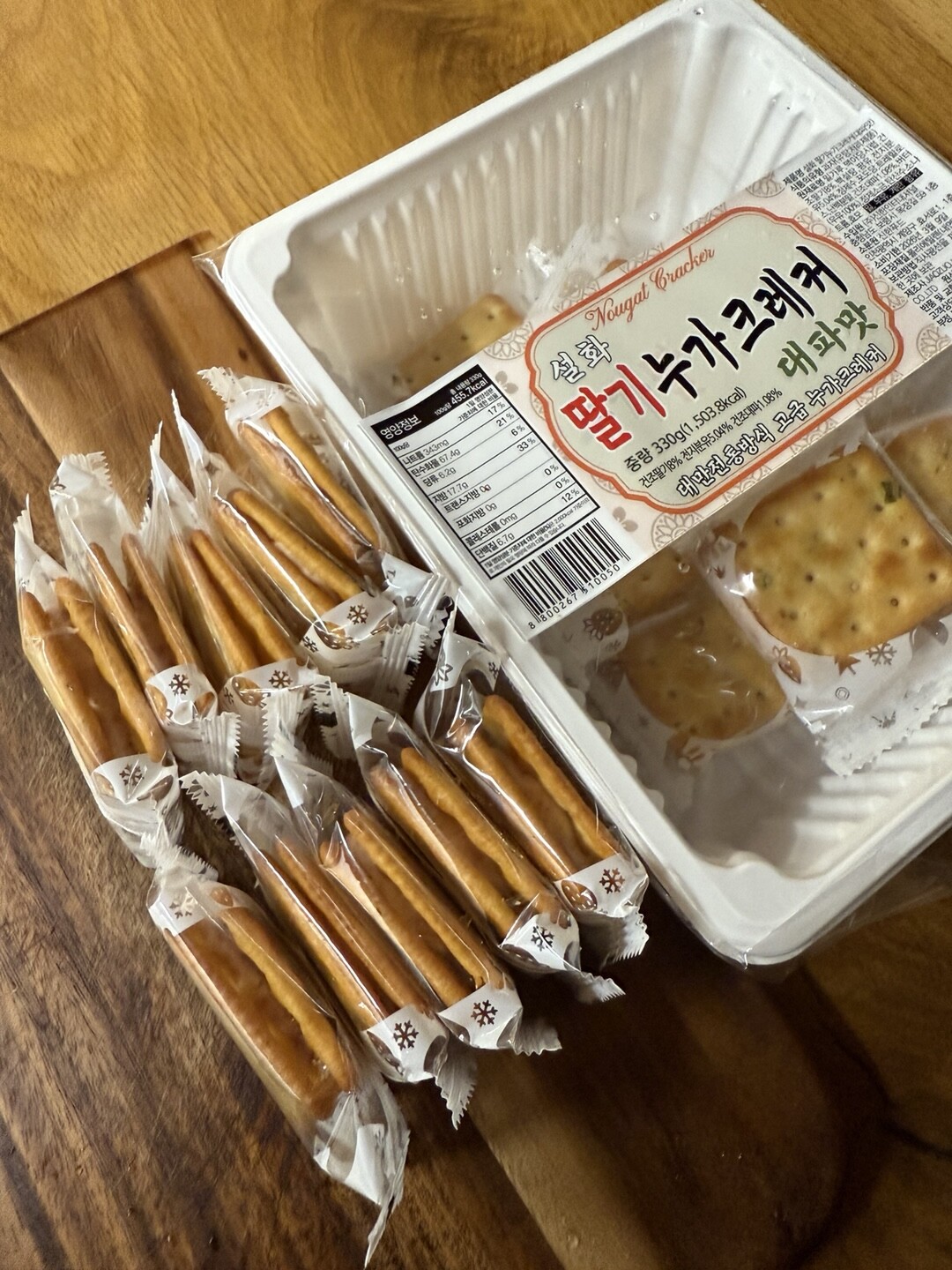 대만 쫀득 쿠키 설화 딸기맛 누가크래커