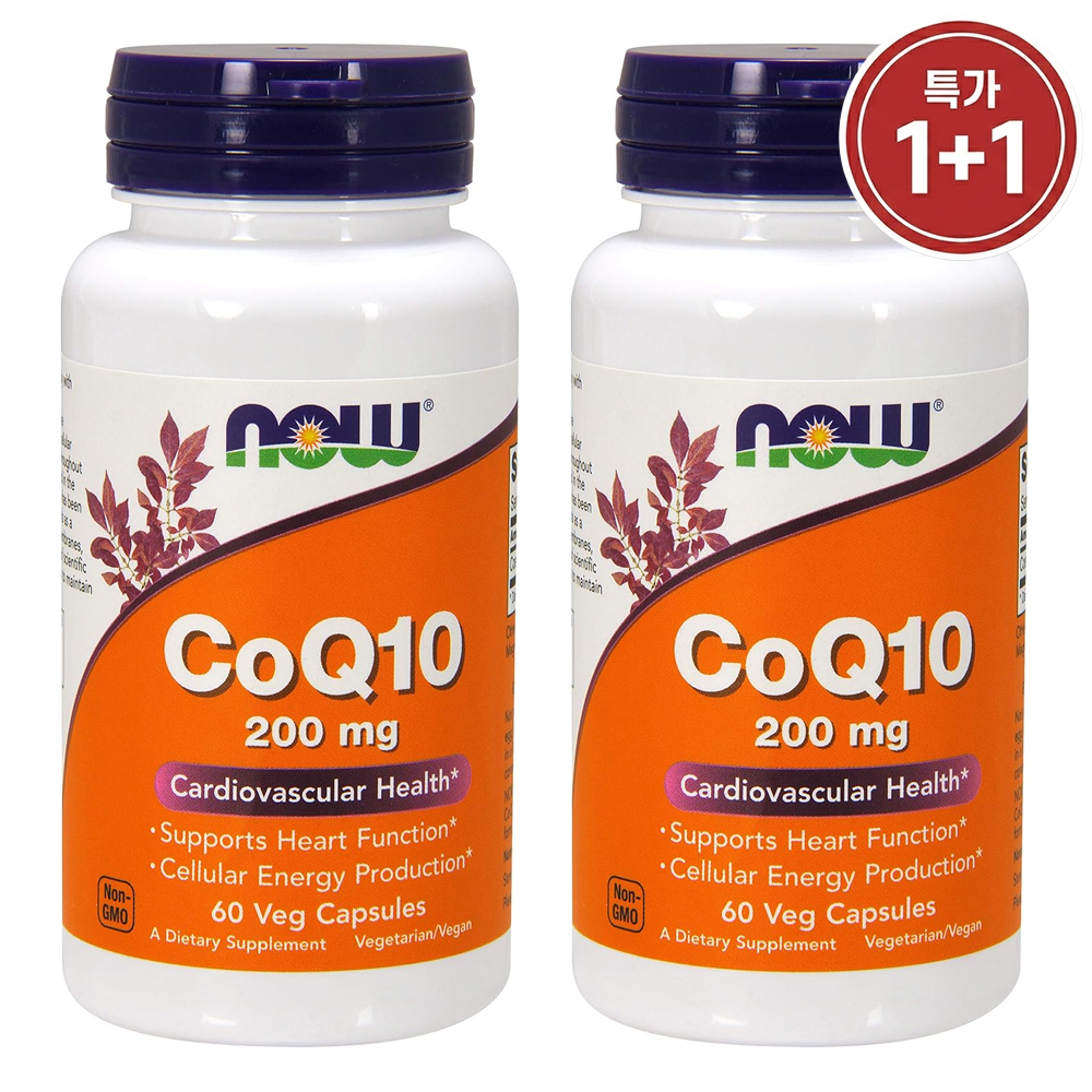 나우푸드 코큐텐 코엔자임 Q10 200mg 캡슐 60정 2개