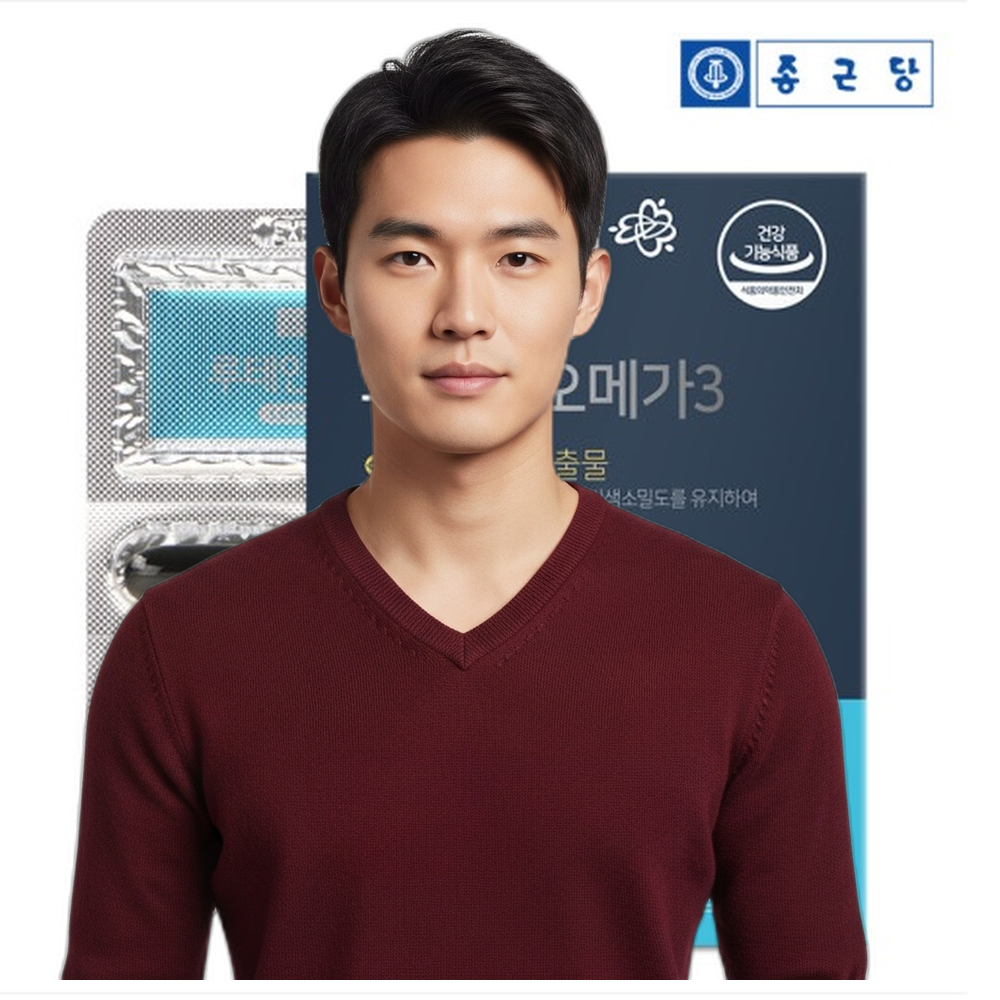 루테인 오메가3 눈건강 혈행개선 영양제 성인용 30캡슐 함유 1개 상세페이지 확인
