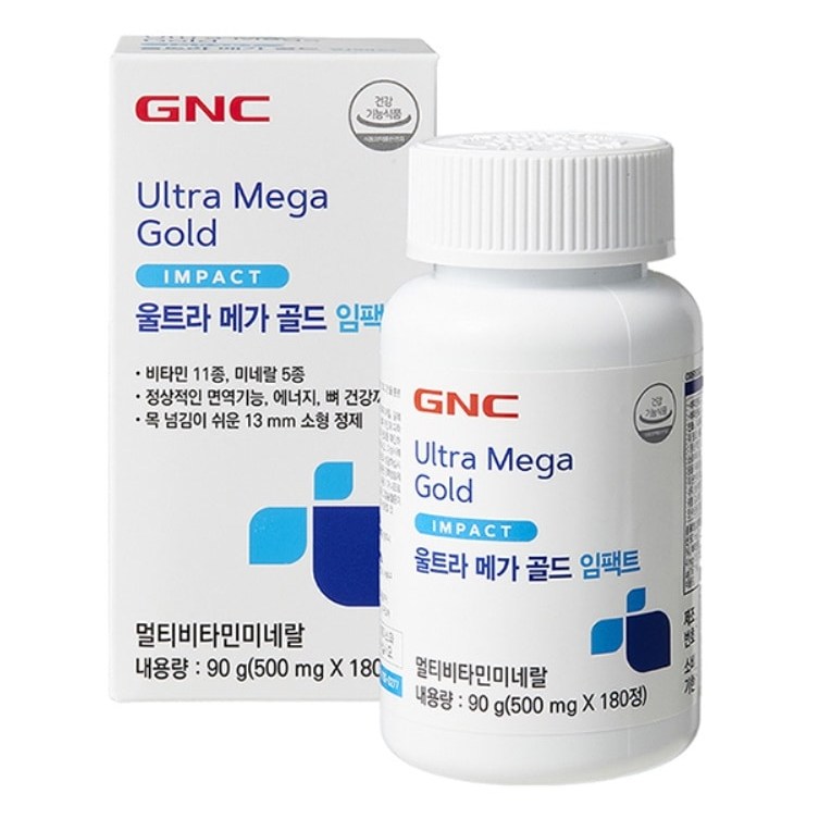 GNC 울트라 메가 골드 임팩트 (멀티비타민 미네랄 ) 1개 180정