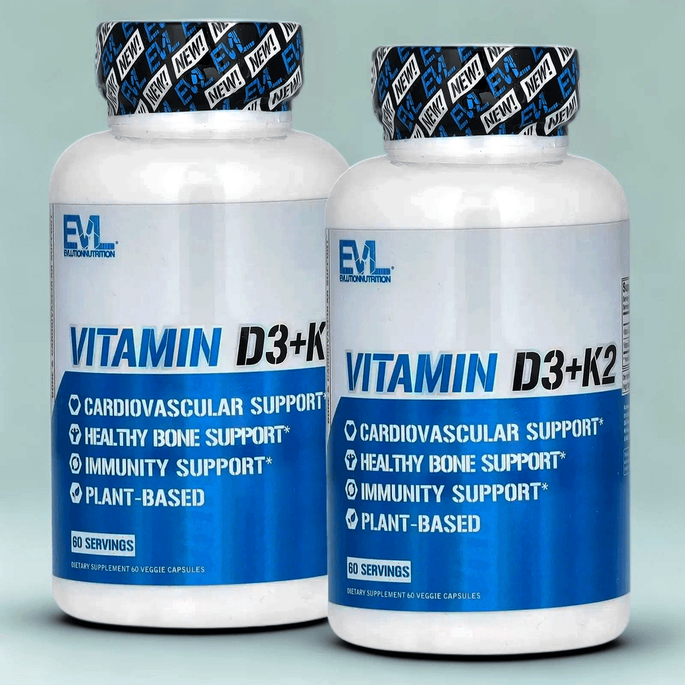 EVLution 뉴트리션 비타민 D3+K2 채소캡슐 60개 X2통 상품 60정 2개