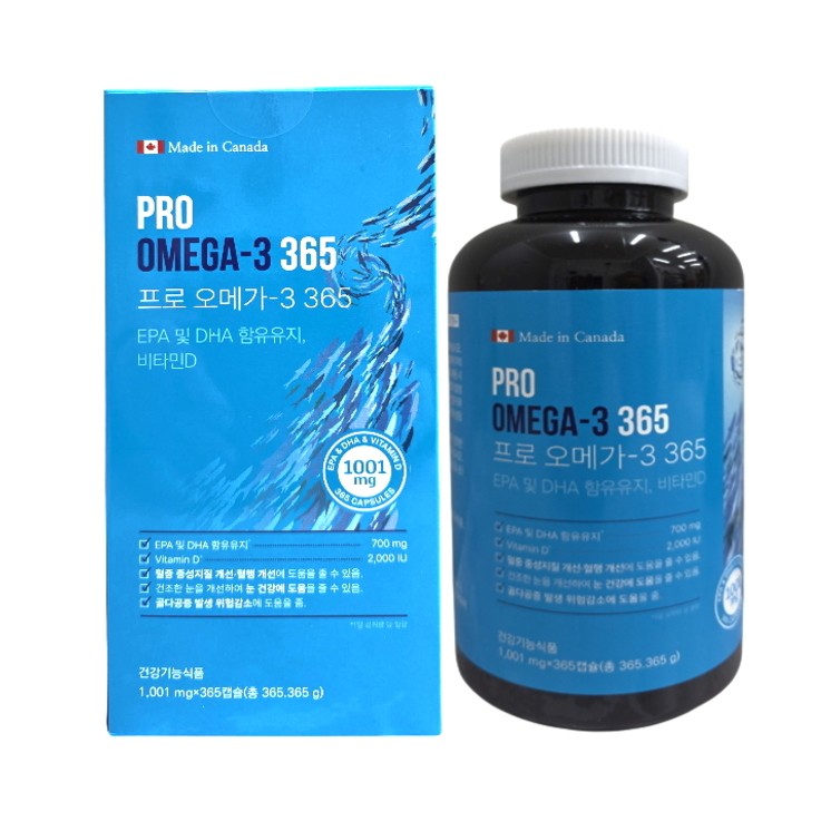 캐나다 오메가-3 365 1 001mg x 365캡슐 1개 1정