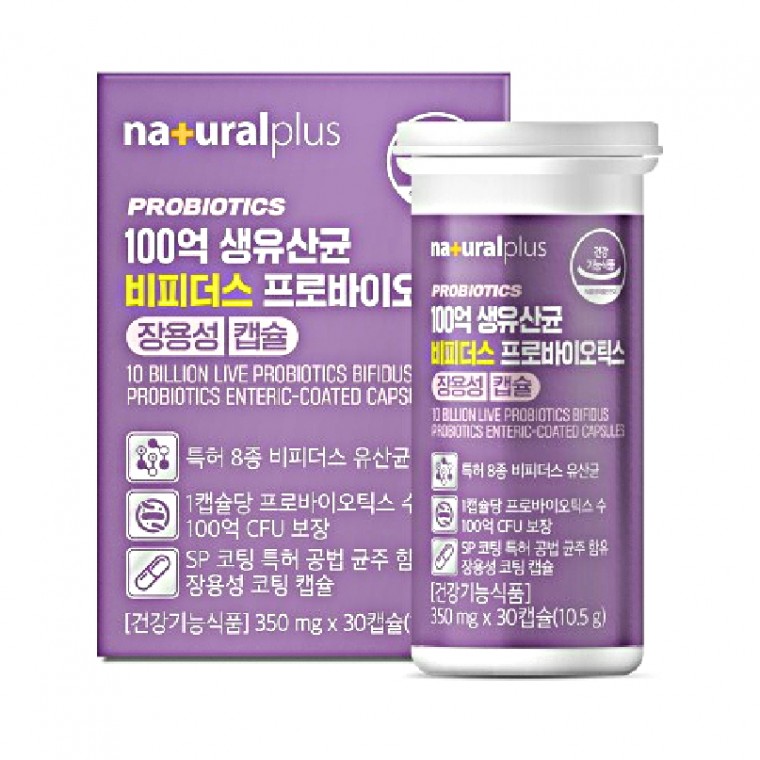 추석 한가위내츄럴플러스 100억 생유산균 비피더스 프로바이오틱스 장용성캡슐 350mg x 30캡슐 1개 1정