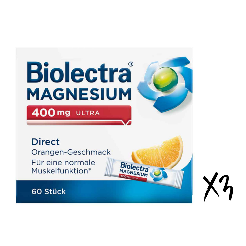 헤어메스 바이오렉트라 마그네슘 400mg 오렌지맛 울트라 다이렉트 60포X3박스