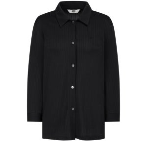 [닥스 여성] [LF단독][가격인하][스테디셀러][SET]블랙 골지 체크 배색 7부 셔츠민소매 티셔츠 WKTS5B391BK