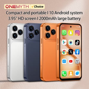 ONEMYTH A19 Pro 3.95인치 풀스크린 4G LTE 미니 스마트폰 2GB RAM 16GB ROM 안드로이드 10 듀얼 SIM 2000mAh 노인용 소형폰