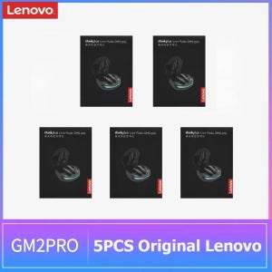 레노버 GM2 프로 TWS 무선 헤드폰 슬라이딩 커버, 게임용 이어폰, 블루투스 5.3 스포츠 이어버드, 음악 헤드셋, 5 개 정품