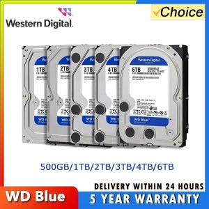 WD 블루 4TB 6TB 3.5인치 하드 드라이브 디스크 SATA III 5400 RPM 500GB 1TB 2TB HD 하드 디스크 모니터링용 데스크탑 컴퓨터용