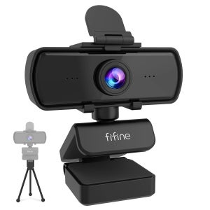 FIFINE 1440p Full HD PC 웹캠 (마이크, 삼각대 포함), USB 데스크탑 및 노트북용, 화상 통화용 라이브 스트리밍 웹캠 - K420