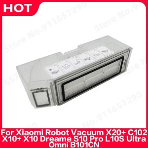 샤오미 로봇 진공청소기 X10+ X10 X20+ C102 드리미 S10 Pro L10S 울트라 옴니 B101CN 예비 부품 먼지통 컨테이너 수집기