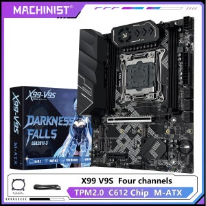 MACHINIST X99 V9S 마더보드는 TPM2.0 LGA 2011-3 Xeon E5 CPU DDR4 RAM C612 칩을 지원하며, 3*NVME M.2 슬롯 SATA3.0 U