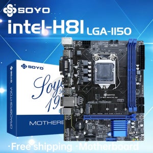 H81 마더보드 SOYO DDR3 LGA 1150 RAM 16GB 지원 I3 I5 I7 NVMe NGFF M.2 슬롯 VGA HDMI 호환 RJ45 게이밍 메인보드