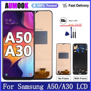 삼성 갤럭시 A50 A505F LCD 디스플레이 터치 스크린 디지타이저 용 새 AMOLED 디스플레이 삼성 A30 A305F LCD 디스플레이 교체 용