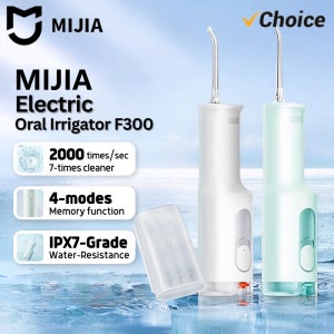 NEW MIJIA 휴대용 구강 세정기 F300 치아 워터 제트 워터 플로서 치아 미백 구강 치아 클리너 워터펄스 MEO703 -CN