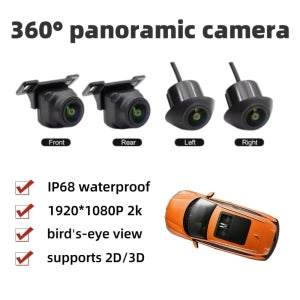360 °   소니307용 서라운드 뷰 카메라 시스템 1080P 3D WDR 버드 아이 뷰 방수 4채널 카메라 야간 투시 안드로이드 오토 지원