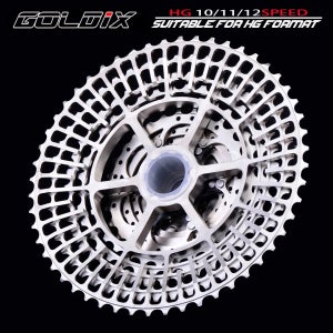 GOLDIX 초경량 MTB 카세트 CNC 10/11/12 속도 46-52T HG 프리휠, SHIMANO DEORE SLX XT SRAM 변속기용