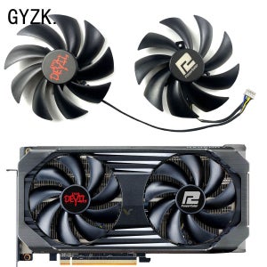 파워컬러 라데온 RX6600 6600XT 6650XT 레드 데빌 그래픽 카드 교체용 팬