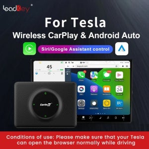CarlinKit 무선 CarPlay 안드로이드 자동 Tesla Model 3 모델 X Y 모델 S 자동 연결 Siri 음성 보조 Spotify Waze 5G BT