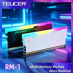 TEUCER PC 메모리 히트싱크 RAM 냉각 조끼 데스크탑 컴퓨터 메모리용 5V 3핀 ARGB DDR3 DDR4 DDR5 DDR2