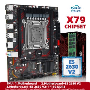 Intel LGA2011 Xeon E5 2630 V2 CPU DDR3 1*16GB ECC RAM 메모리 지원 M.2 NVME 슬롯이 포함된 ZSUS X79 마더보드 세트 키트