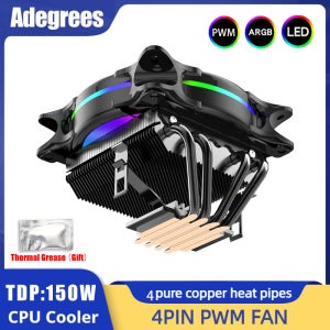 4 히트파이프 CPU 쿨러 120MM PWM 4PIN ARGB CPU 팬 LGA Intel 1366 1155 1150 1151 1200 1700 2011 X79 X99 AMD AM