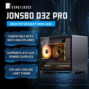 JONSBO D32 PRO 후면 플러그 마더보드 데스크탑 PC MATX 게임용 측면 투명 사무실 비즈니스 케이스 ATX 전원 240 액체 냉각