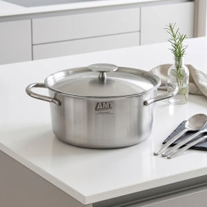 [에이엠티] AMT 316Ti 스텐 통5중 코닉 양수 냄비 24cm - 그레이
