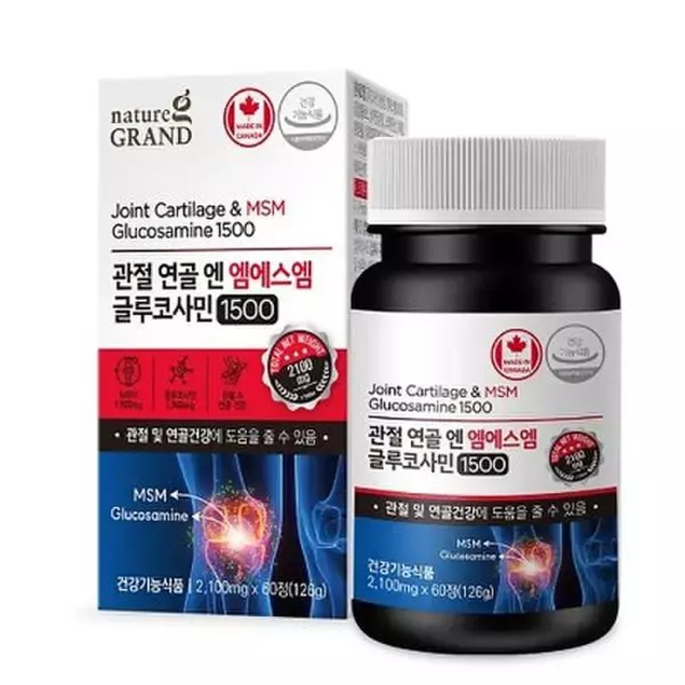 텐바이텐네이처그랜드 관절 연골 엔 엠에스엠 글루코사민1500 2100mg x 60정 1개