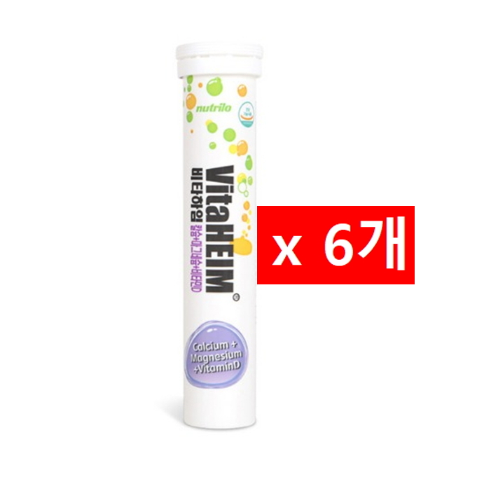 비타하임 발포 칼슘 마그네슘 비타민D 6000mg 6개 15정