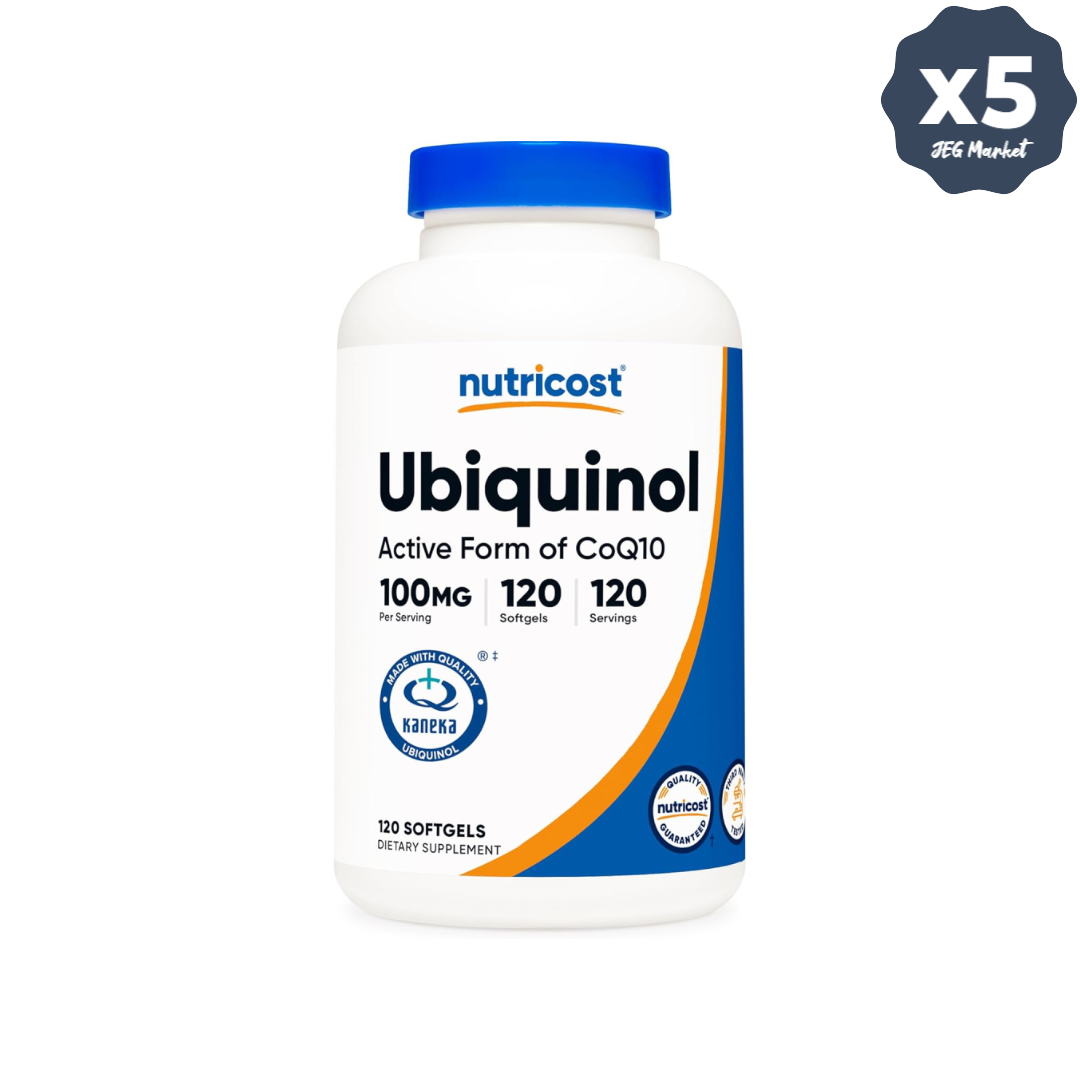 뉴트리코스트 유비퀴놀 코엔자임Q10 100mg 120정 5개