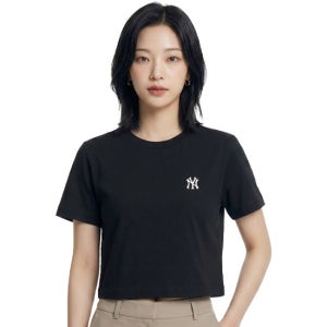 (엠엘비) MLB 여성 크롭 베이직 반팔티 3FTSB0153-50BKS