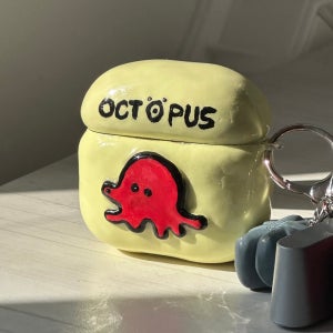 [핸드메이드] 난 문어 I AM OCTOPUS 에어팟케이스, 라운드썬