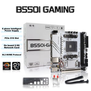 징웨 B550i 게이밍 미니 ITX 메인보드 DDR4 메모리 지원 AM4 라이젠 5600GT/5600/5700X PCIe 4.0 듀얼 M.2 WiFi 6 게이밍 PC