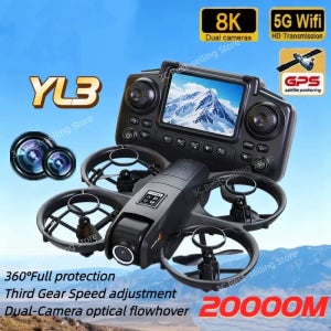 YT3 드론 8k HD 5G GPS 전문가용 HD 항공 촬영 원격 조종 항공기 HD 듀얼 카메라 쿼드콥터 장난감 2026 신제품