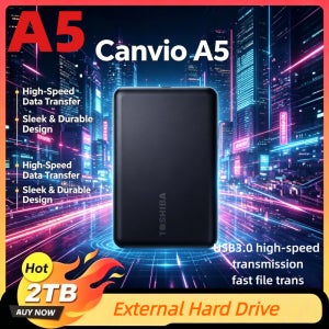 도시바 A5 확장 하드 디스크 500GB 1TB 2TB USB3.0 휴대용 외장 HDD 2.5인치 드라이브 박스 (PC, PS4, PS5, Xbox One, TV용) OEM
