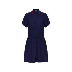 베르사체 그레카 보더 폴로 드레스 10259641A18688 1UI40 BLUE 여성