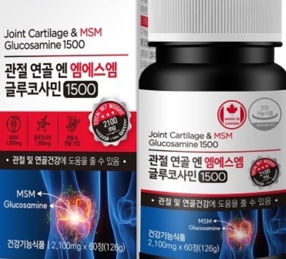 건강식품 보조식품 관절 연골 엔 엠에스엠 글루코사민1500 60정 KS네이처 1개 1정