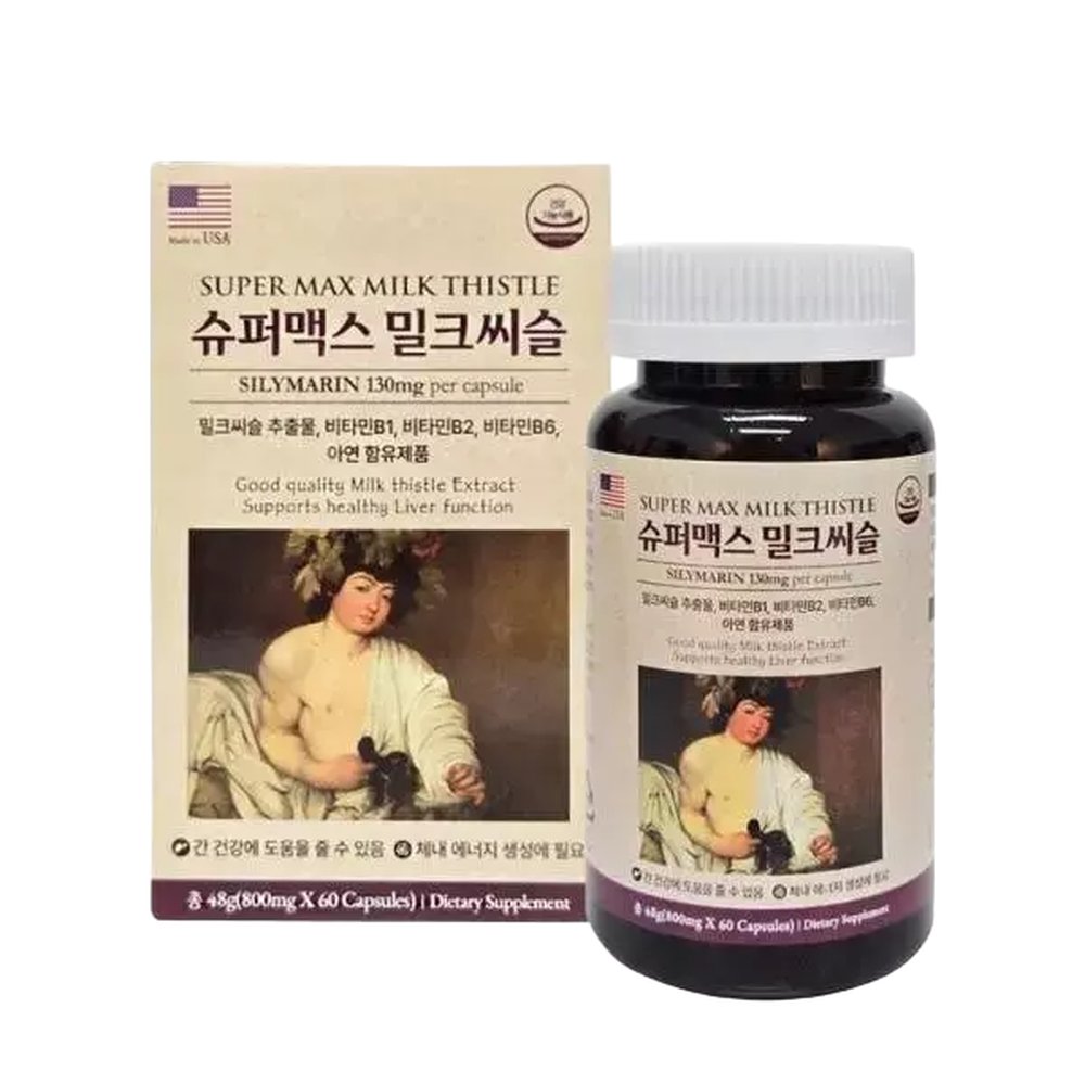 슈퍼맥스 밀크씨슬 800mg 60캡슐 1개 60정