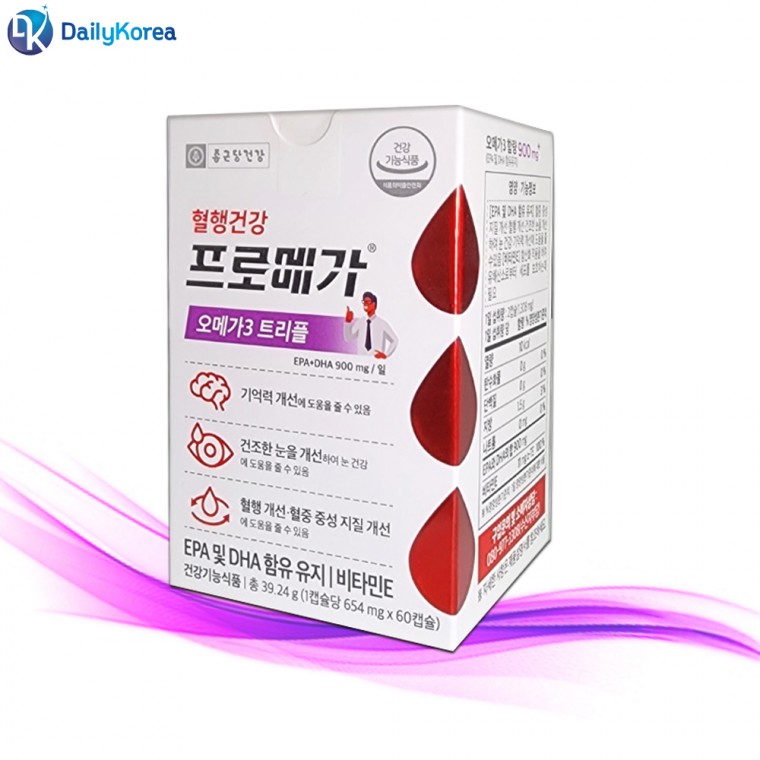 종근당건강 프로메가 오메가3 트리플 60캡슐 1박스 1개 1정