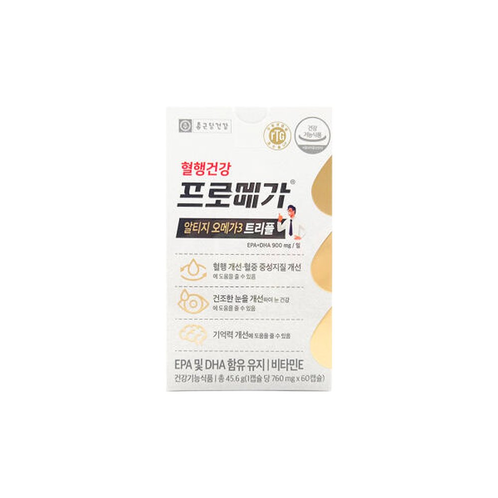 종근당건강 프로메가 알티지 오메가3 트리플 760mg x 60캡슐 /An 1개 60정