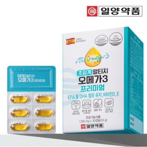 일양약품 초임계 알티지 오메가3 프리미엄 30일분 (EPA 및 DHA 함유유지(오메가3) 비타민D E) 3개 30회분