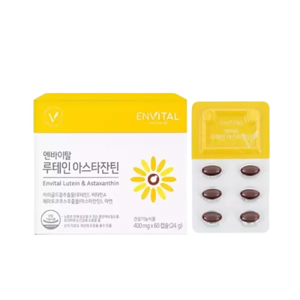 루테인 아스타잔틴 400mg 60캡슐 2개월분 아이케어루테인 청소년 건강 1개 60정
